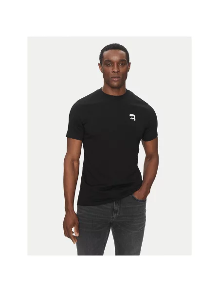 KARL LAGERFELD Majica Regular Fit črna