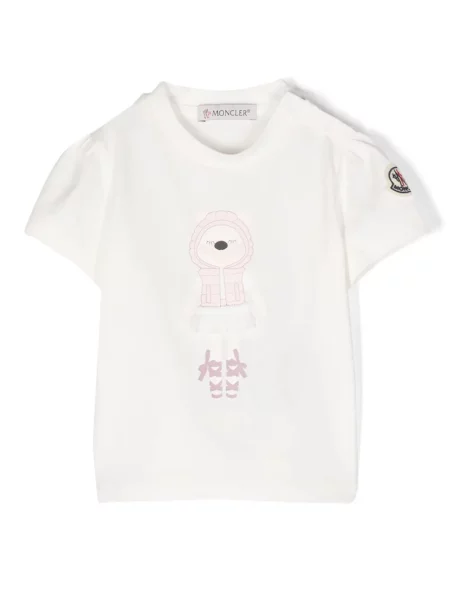 Koszulka dziecięca Moncler Enfant biała