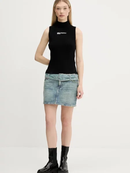 Top Karl Lagerfeld Jeans czarny