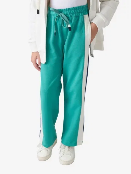 Tommy Life Hlače TOMMY Sweatpants Weites Bein Farbblock miks