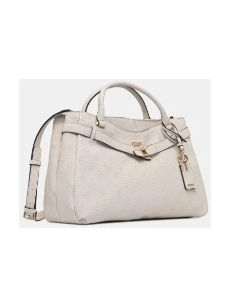 Guess torebka crossbody z imitacji skóry ELLA beżowa