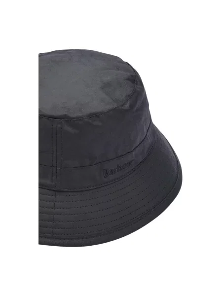 Woskowany kapelusz Barbour czarny