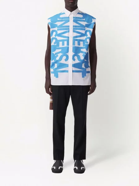 Marškiniai Burberry be rankovių mėlyna