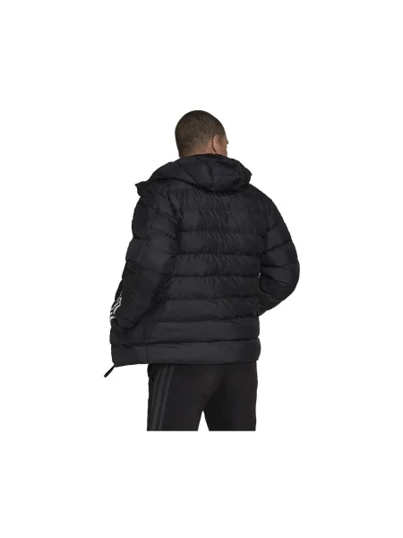 Geacă cu puf Adidas Performance cu dungi negru