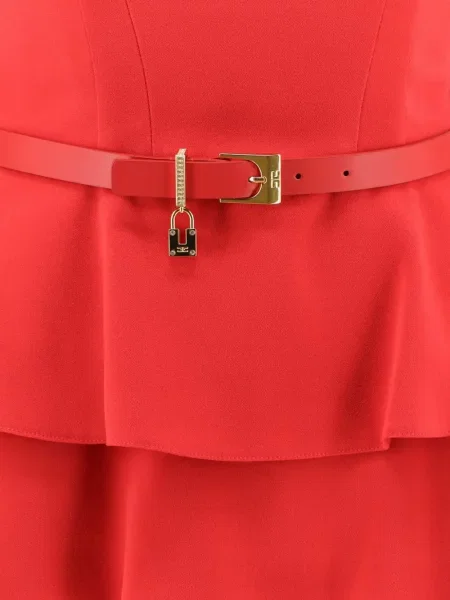 Cu centură rochie mini Elisabetta Franchi roșu