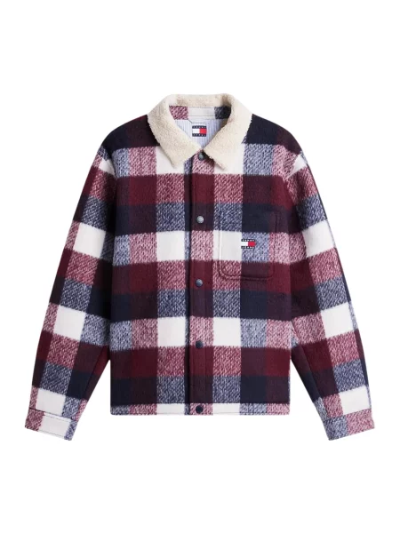 Kurtka jeansowa Tommy Jeans w kratę