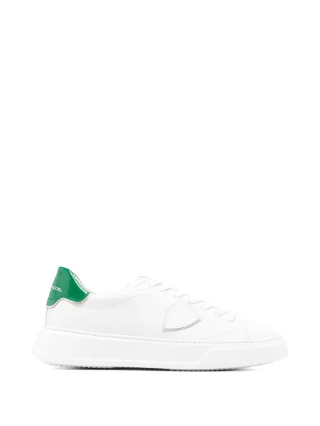 Sneakerși Philippe Model Paris cu șireturi din dantelă alb