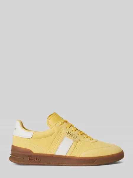 Sneakersy z naturalnej skóry bydlęcej model AERA' Polo Ralph Lauren żółte