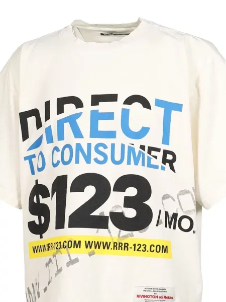 Tricou Rrr123 cu imagine alb