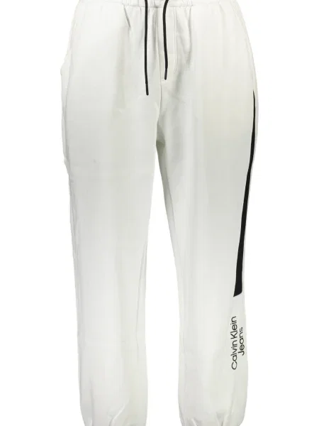 Hlače Calvin Klein bela