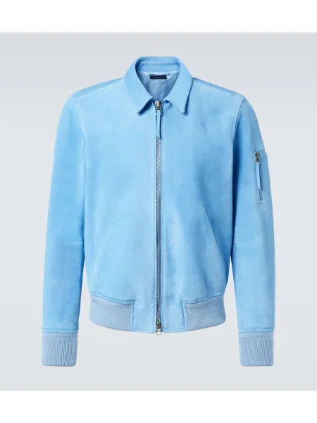 Jakna Tom Ford iz semiša modra