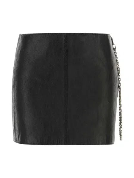 Spódnica skórzana Alexander Wang czarna