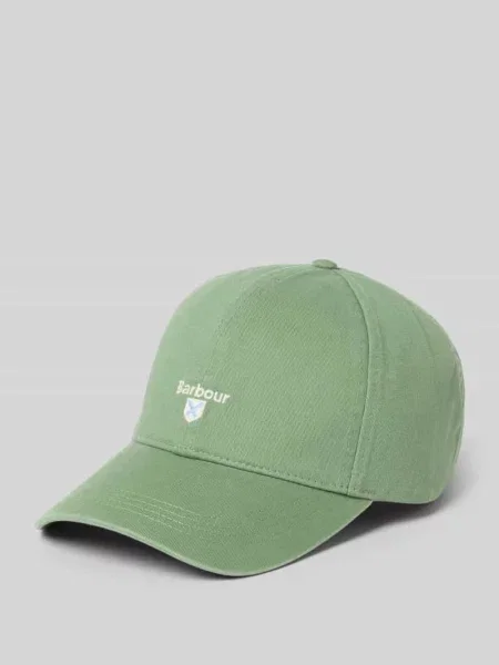 Czapka z daszkiem z czystej bawełny model CASCADE' Barbour zielona