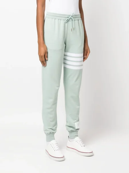 Pantaloni sport Thom Browne cu dungi verde