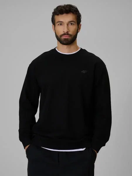 Bluza dresowa regular bez kaptura 4F czarna