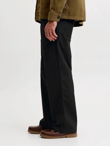 JACK & JONES Chino nohavice JPSTBILL DREW' čierna