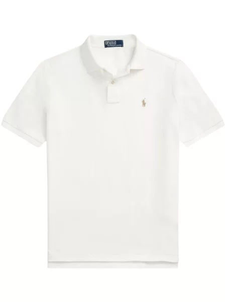Αρκουδάκι polo Polo Ralph Lauren υφαίνω διαγωνίως με σχέδιο μπλε