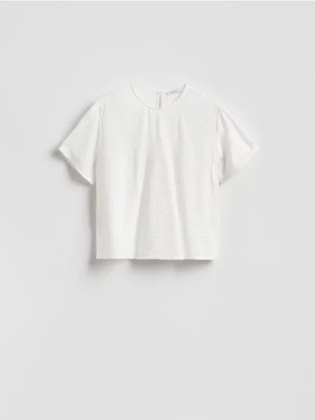Reserved Tricou cu legare alb