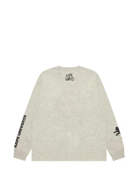 Lung tricou Aape By A Bathing Ape cu imagine gri