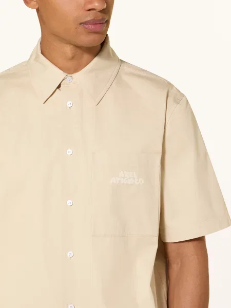 Axel Arigato Košile S Krátkým Rukávem Drew Comfort Fit béžová