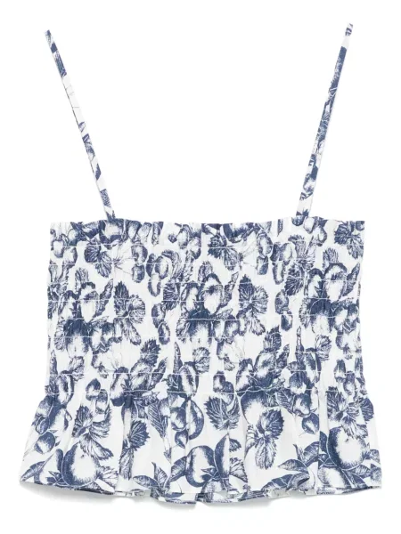 Top Maje cu imagine alb