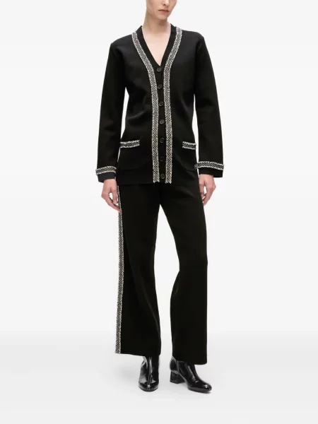 Bouclé cardigan Karl Lagerfeld negru