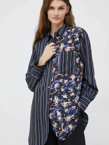 PS Paul Smith camasa femei marin cu guler clasic relaxed albastru