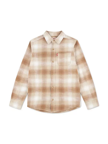 Levi's риза за деца от SHADOW PLAID SHIRT бежово