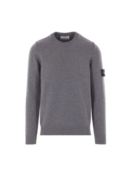 Sweter Stone Island z kamieniami szary