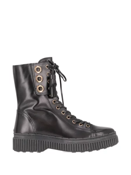 Botine Tod's cu șireturi din dantelă negru