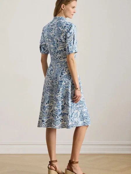 Льняна сукня Lauren Ralph Lauren