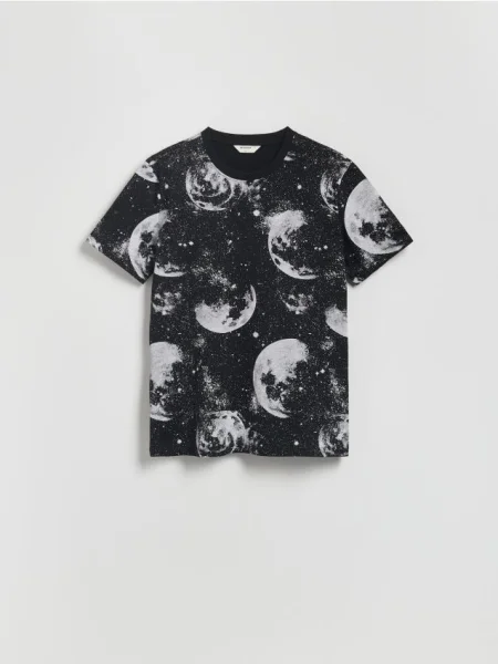 Reserved Tricou regular fit negru