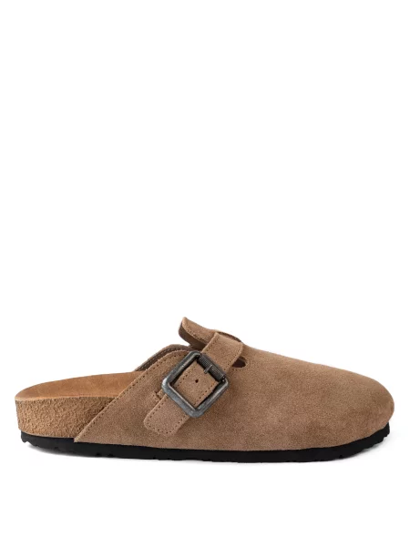 Замшевые сабо Oldcom бежевые