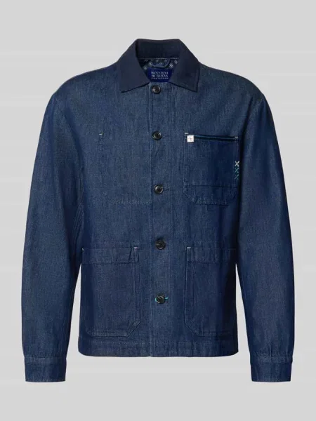 Kurtka koszulowa w denimu o kroju regular fit Scotch & Soda niebieska