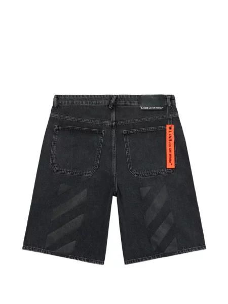 Pantaloni scurți din denim L/ab C/o Off-white alb