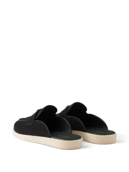 Semišové mules Prada černé