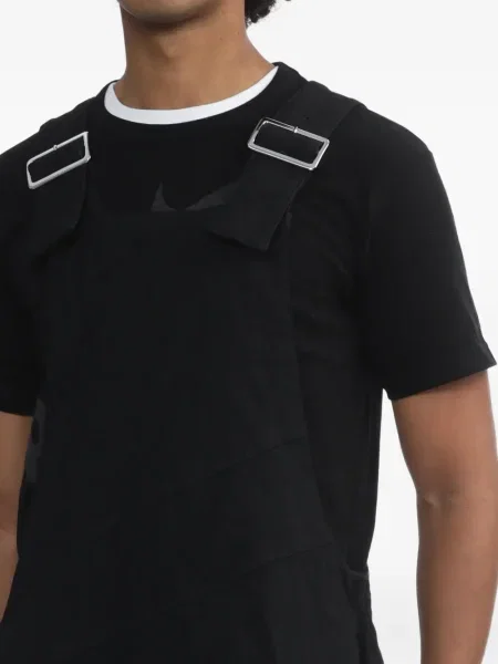 Костюм миди рокля Black Comme Des Garçons с катарама до коляното черно