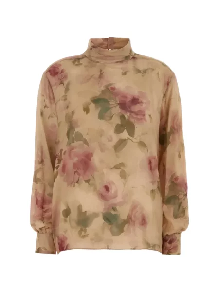 Bluză Magda Butrym de mătase cu model floral cu imagine