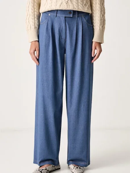 MM by Max Mara παντελόνι γυναικείο με MMLGESTRO μπλε