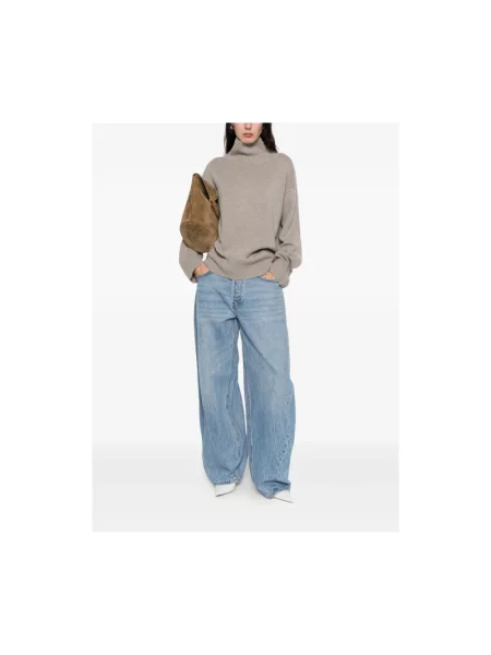Sweter z golfem Soft Goat do golfa szary