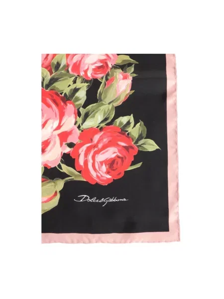 Chusta Dolce And Gabbana z nadrukiem z twillu czarna