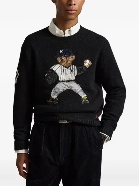 Hálós kockás pólóing Polo Ralph Lauren nyomtatás fekete