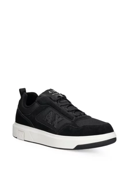 Sneakerși Armani Exchange cu autograf negru