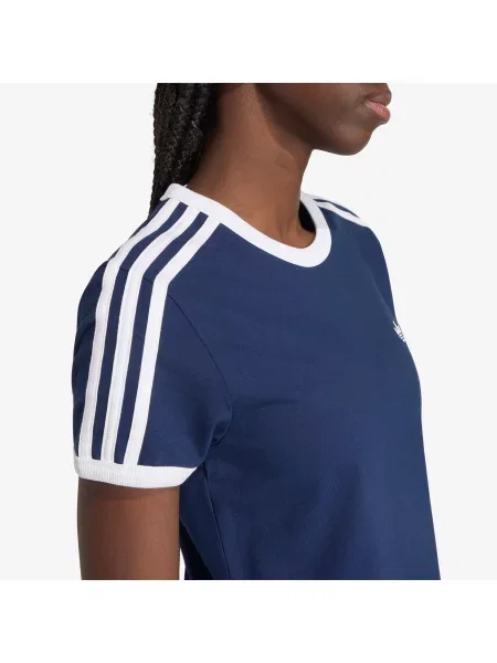Pruhované šaty Adidas Originals biela