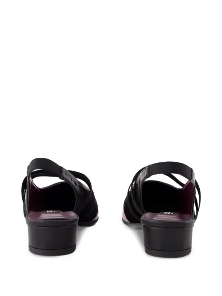 Pantofi cu toc Carel Paris plasă slingback negru