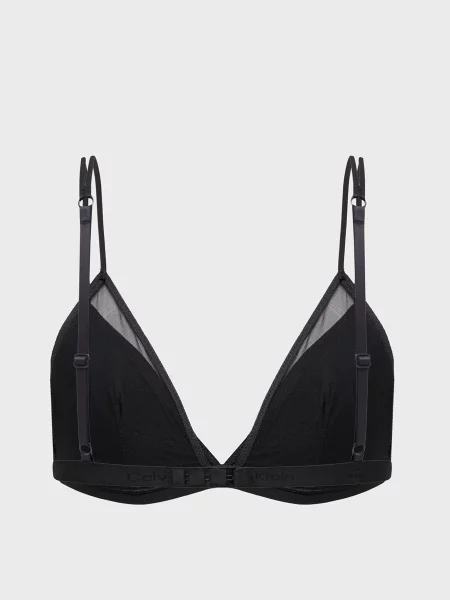Бюстгальтер с треугольными чашками Calvin Klein без подкладки черный