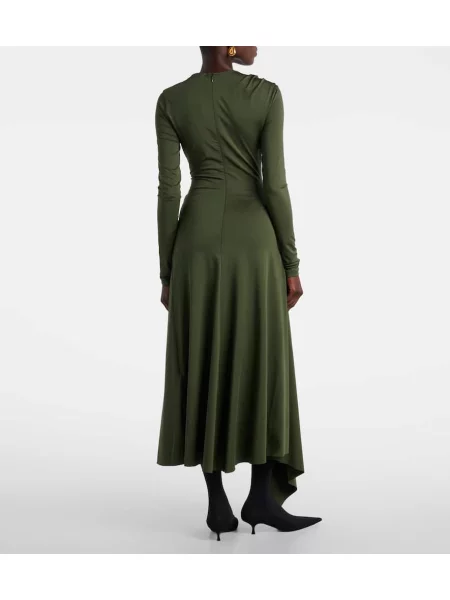 Rochie midi Victoria Beckham până la genunchi de costum verde