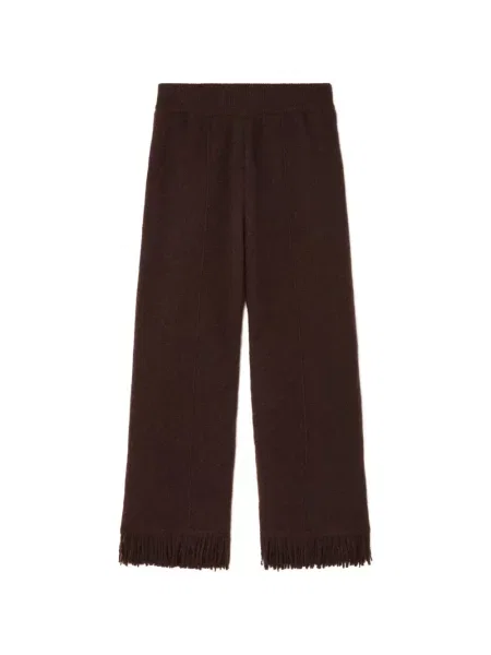 Pantaloni Alanui cu franjuri maro