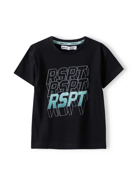 MINOTI Tricou turcoaz / gri negru