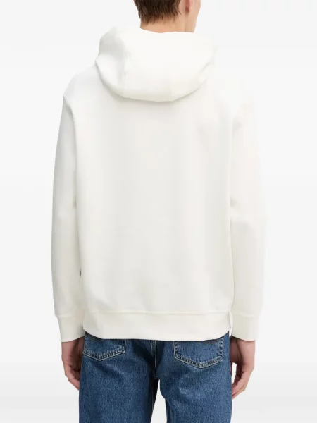 Hanorac cu glugă Armani Exchange cu imagine alb